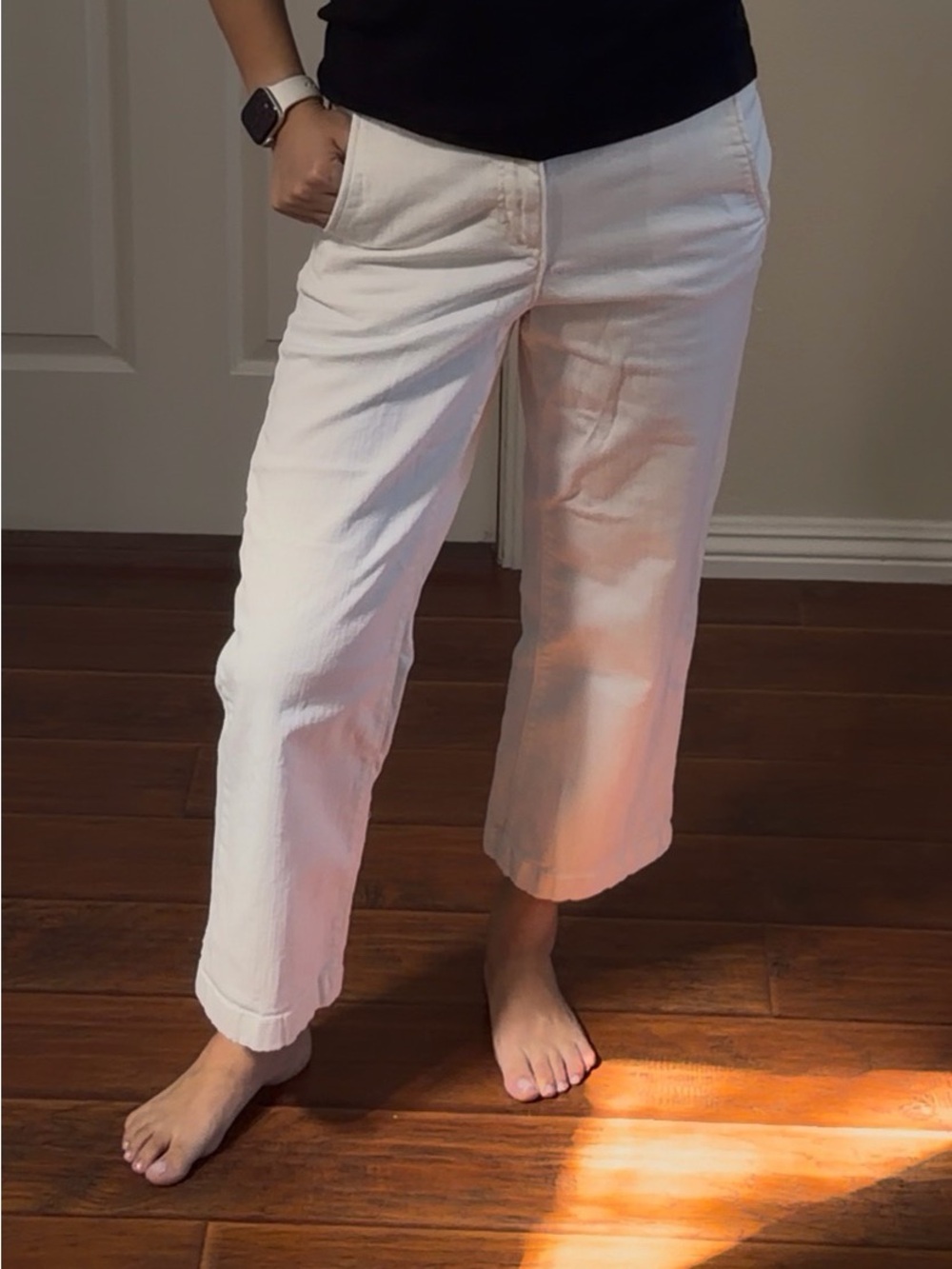 Ella Moss Cream Cropped Chinos